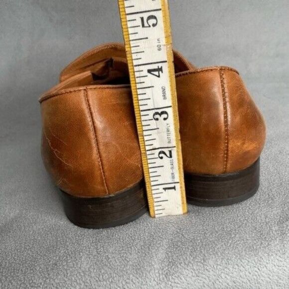 Garrucci Leather‎ Patina Burnished Penny Loafers Dress Shoes Men Size 10 Brown main image 11